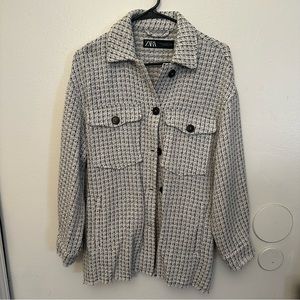 ZARA Plaid Shirt Jacket